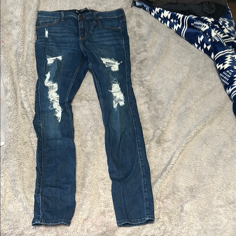 Hollister Dark Blue Skinny Jeans(8)
